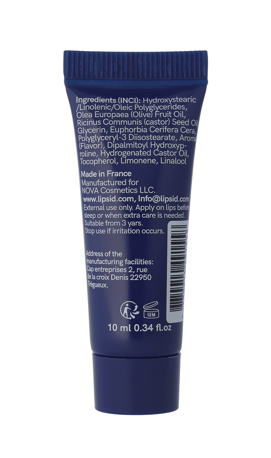 LIPS ID Нічна відновлювальна маска для губ, М'ята, 10мл