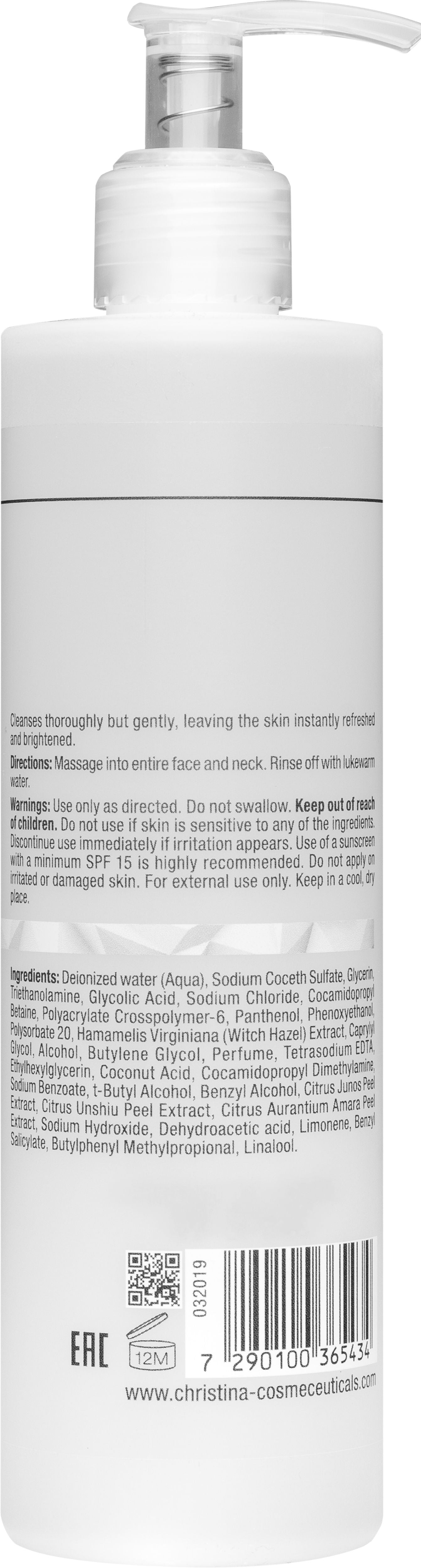 Гель для вмивання з АНА Christina Illustrious Cleanser, 300 мл