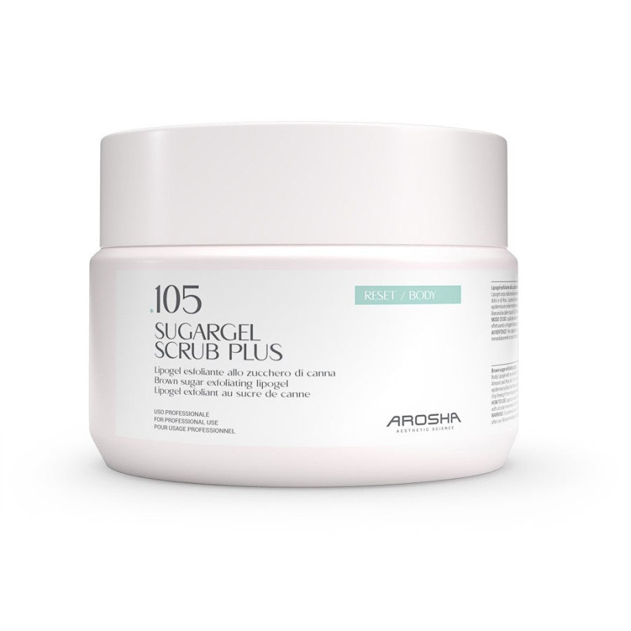 .105 Скраб-ексфоліант для тіла з коричневим цукром \ Arosha SUGARGEL SCRUB PLUS 500 мл