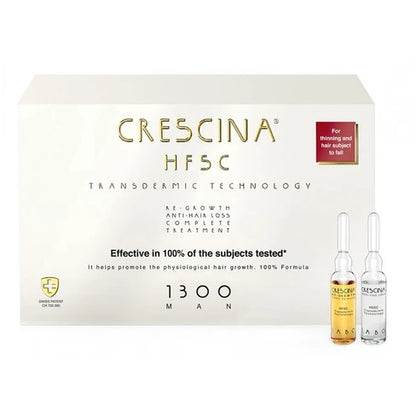 Crescina HFSC Transdermic Complete Treatment - Засіб косметичний для догляду за волоссям і відновлення росту волосся та проти випадіння для чоловіків Crescina HFSC Transdermic Complete Treatment