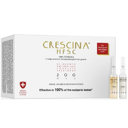 Crescina HFSC Transdermic Complete Treatment - Засіб косметичний для догляду за волоссям і відновлення росту волосся та проти випадіння для чоловіків Crescina HFSC Transdermic Complete Treatment