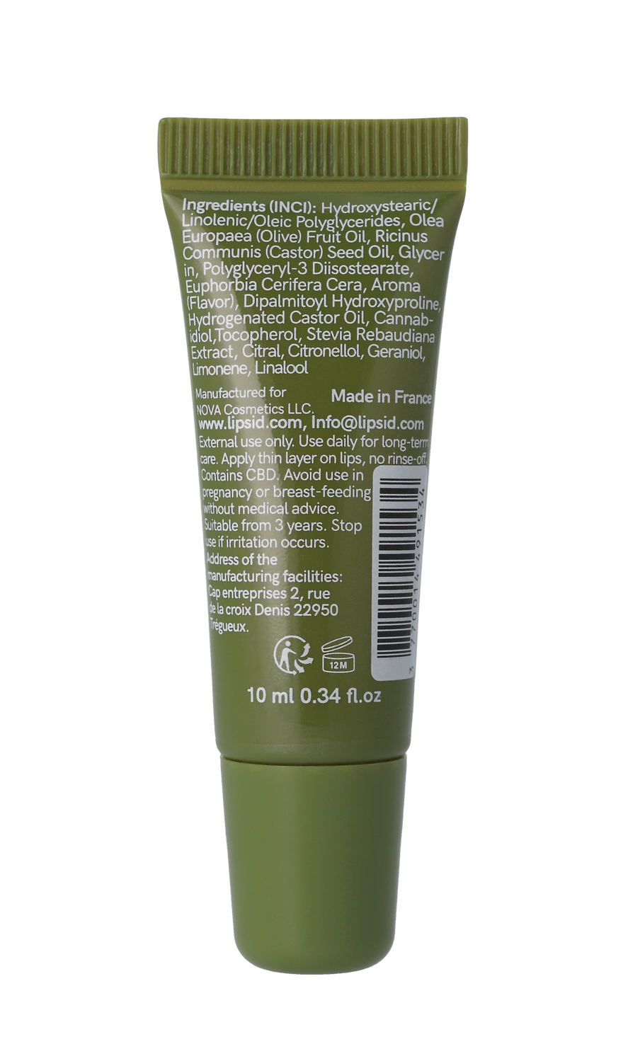 LIPS ID Заспокійливий щоденний бальзам для губ, із CBD, Кумкват, 10мл