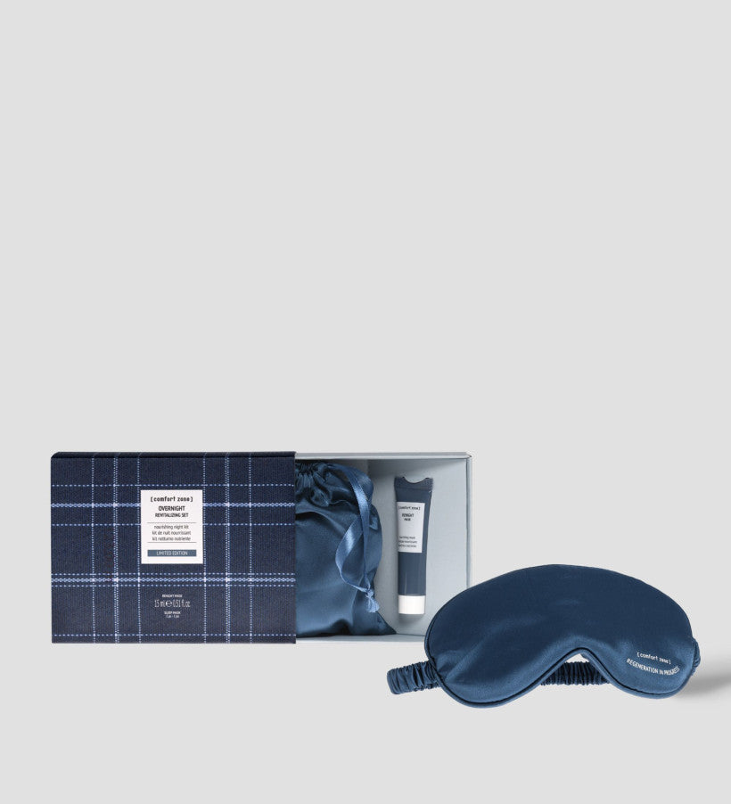 Overnight revitalazing set / нічний набір (відновлююча маска для обличчя 15 мл, пов’язка для сну) ComfortZone